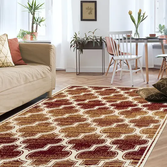 Geometric Stain Resistant Area Rug Photo 6