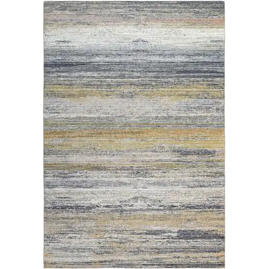 Gold Abstract Stain Resistant Area Rug Photo 5