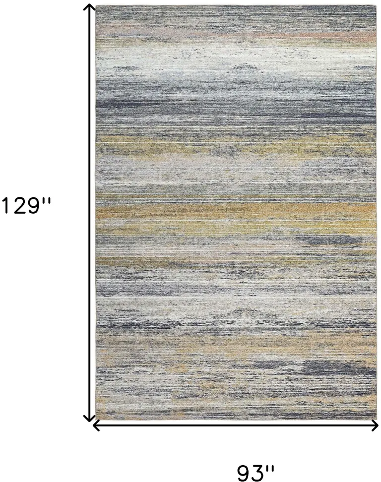 Gold Abstract Stain Resistant Area Rug Photo 4