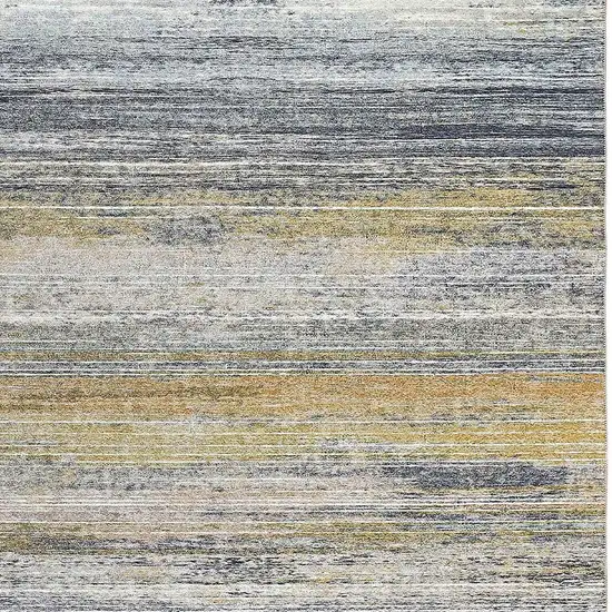 Gold Abstract Stain Resistant Area Rug Photo 3