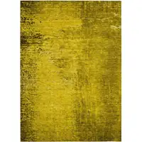 Photo of Gold Abstract Washable Non Skid Indoor Outdoor Area Rug