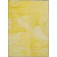 Photo of Gold Abstract Washable Non Skid Indoor Outdoor Area Rug