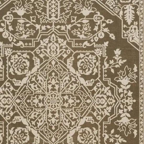 Gold And Beige Oriental Area Rug Photo 7