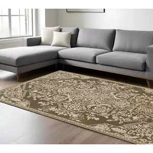 Photo of Gold And Beige Oriental Area Rug