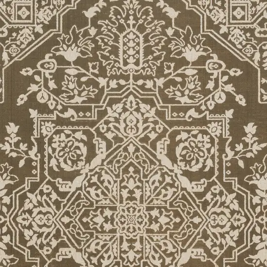 Gold And Beige Oriental Area Rug Photo 7