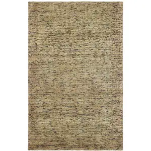 Photo of Gold And Green Hand Tufted Area Rug