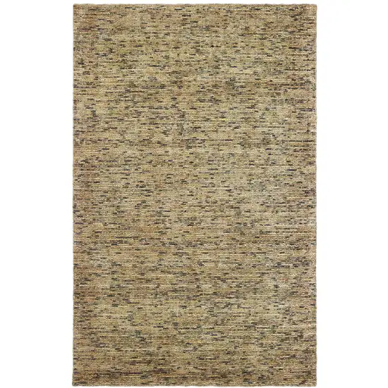 Gold And Green Hand Tufted Area Rug Photo 2