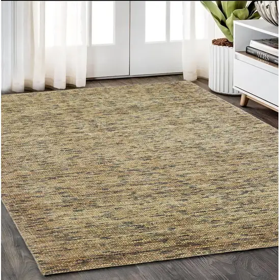 Gold And Green Hand Tufted Area Rug Photo 1