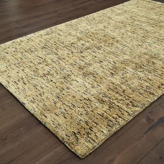 Gold And Green Hand Tufted Area Rug Photo 7