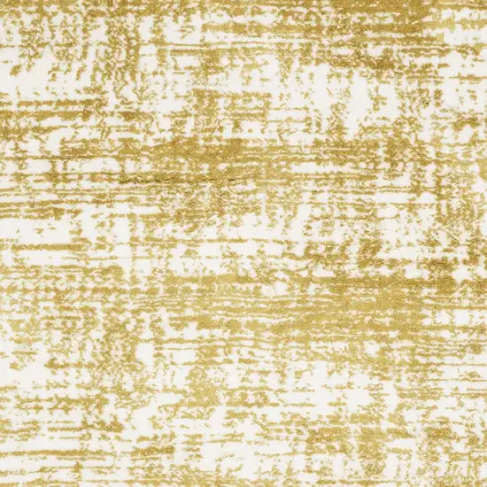 Gold And Ivory Abstract Area Rug Photo 6