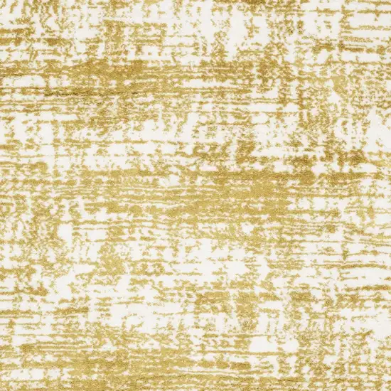 Gold And Ivory Abstract Area Rug Photo 6