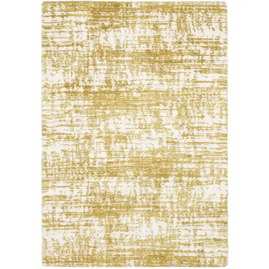 Gold And Ivory Abstract Area Rug Photo 5