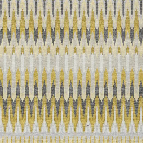 Gold Beige And Gray Southwestern Washable Indoor Outdoor Area Rug Photo 7