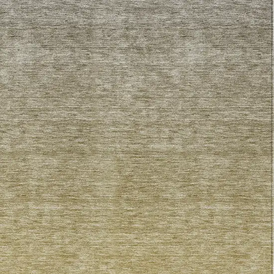 Gold Beige And Taupe Ombre Washable Indoor Outdoor Area Rug Photo 6