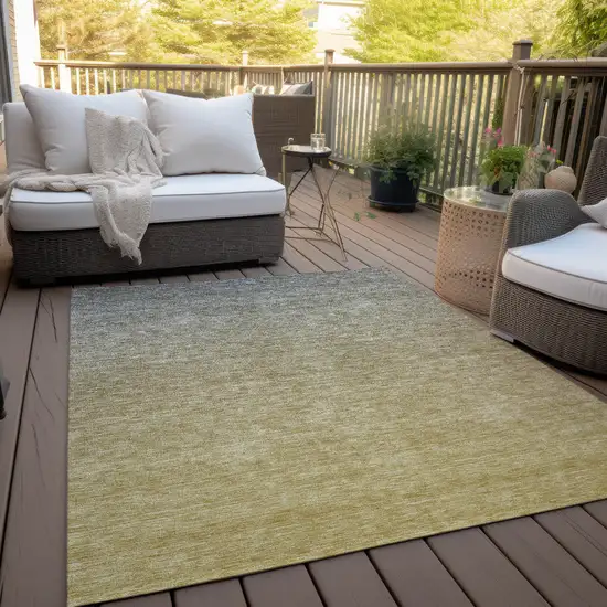 Gold Beige And Taupe Ombre Washable Indoor Outdoor Area Rug Photo 7