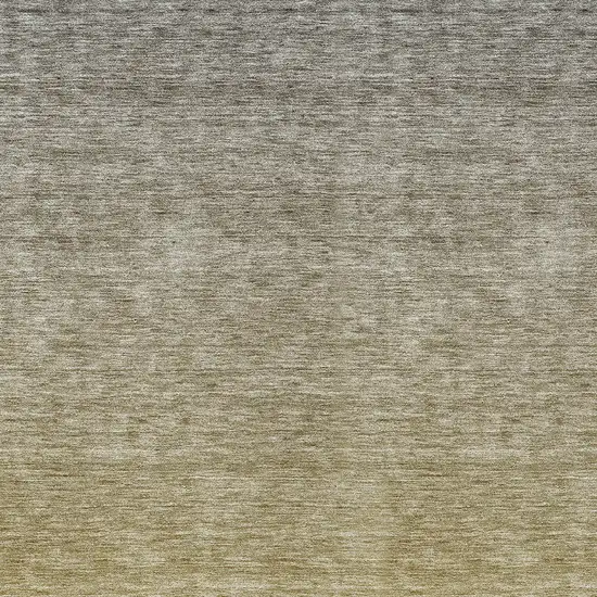 Gold Beige And Taupe Ombre Washable Indoor Outdoor Area Rug Photo 6