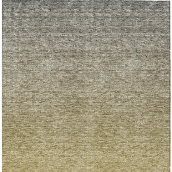 Gold Beige And Taupe Ombre Washable Indoor Outdoor Area Rug Photo 7