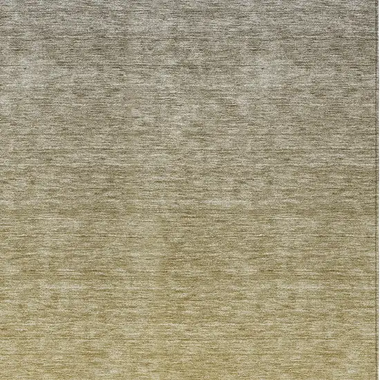 Gold Beige And Taupe Ombre Washable Indoor Outdoor Area Rug Photo 6