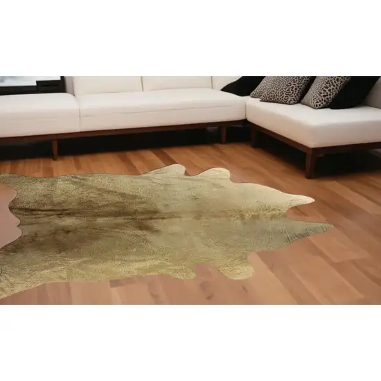 Gold Genuine Cowhide Area Rug Photo 1