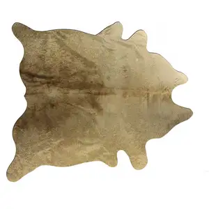 Photo of Gold Genuine Cowhide Area Rug