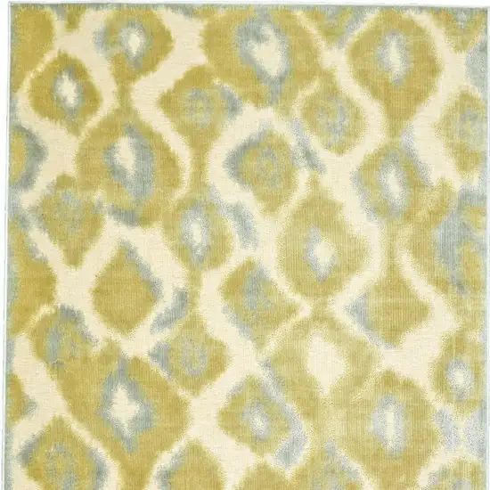 Gold Gray and Tan Abstract Power Loom Area Rug Photo 8