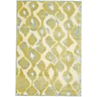 Photo of Gold Gray and Tan Abstract Power Loom Area Rug