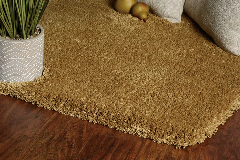 Gold Indoor Shag Rug Photo 5