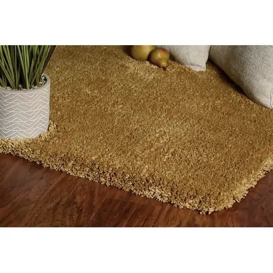 Gold Indoor Shag Rug Photo 5