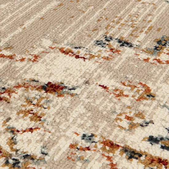 Gold Medallion Power Loom Area Rug Photo 6