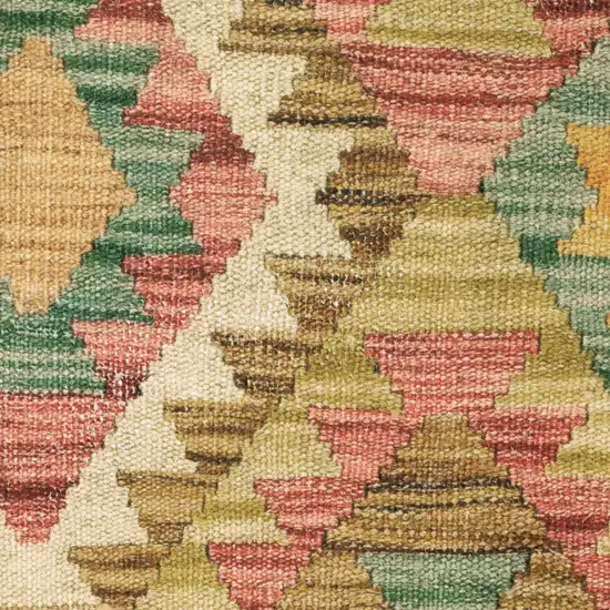 Gold Orange Brown Red Green Purple And Beige Southwestern Printed Stain Resistant Non Skid Area Rug Photo 4