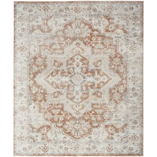 Gold Oriental Power Loom Area Rug Photo 1