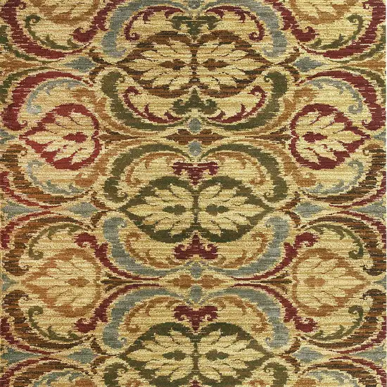 Gold Polypropylene Rug Photo 4