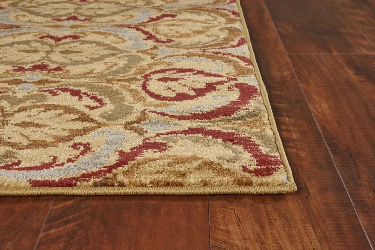 Gold Polypropylene Rug Photo 3