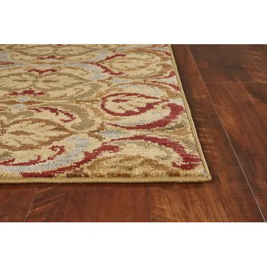 Gold Polypropylene Rug Photo 3