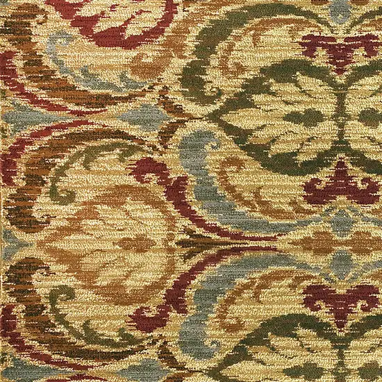 Gold Polypropylene Rug Photo 1