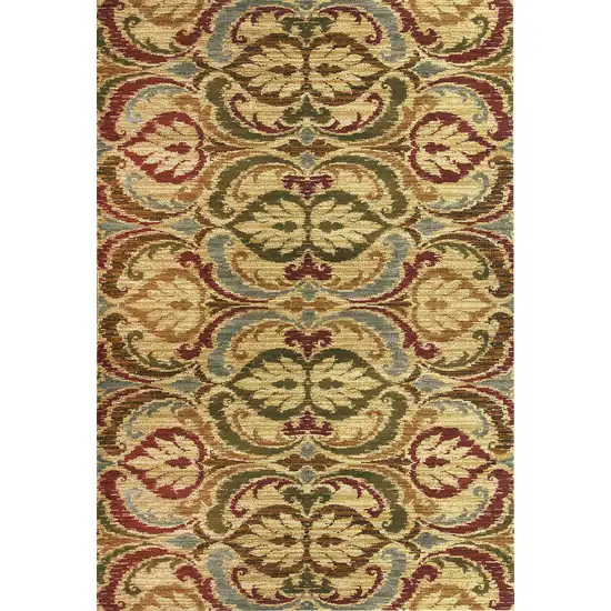 Gold Polypropylene Rug Photo 1