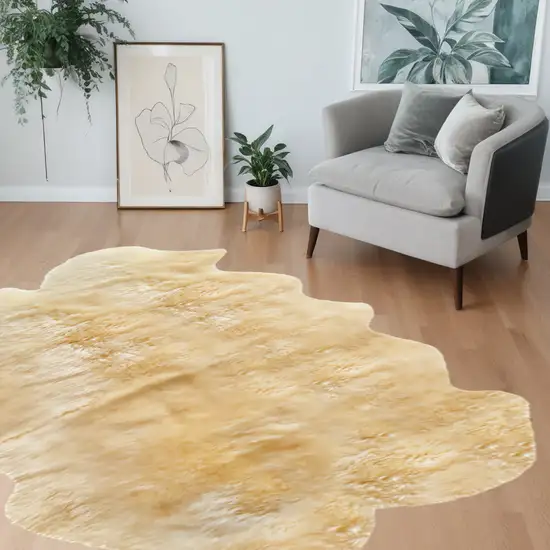 Gold Animal Print Area Rug Photo 1