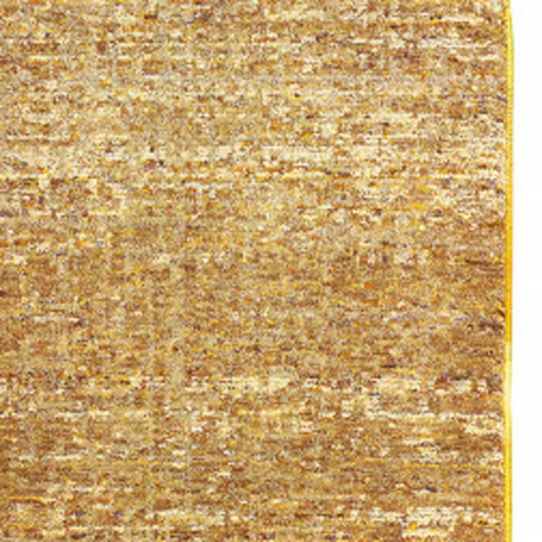 Gold Rust Brown Ivory Purple And Lavender Power Loom Stain Resistant Runner Rug Photo 3