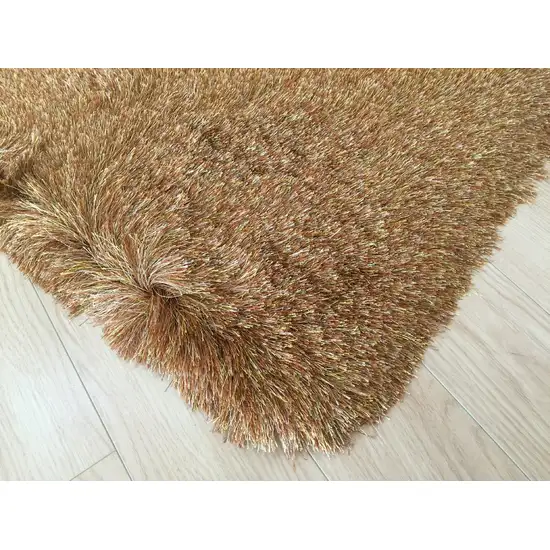 Gold Shag Hand Tufted Area Rug Photo 5