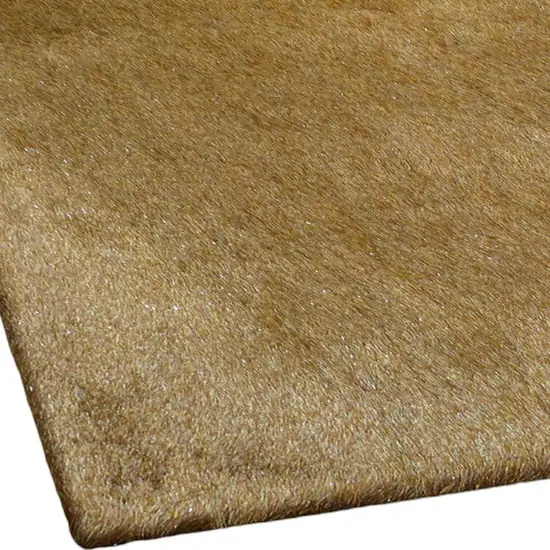 Gold Shag Hand Tufted Area Rug Photo 4