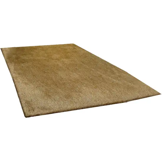 Gold Shag Hand Tufted Area Rug Photo 2