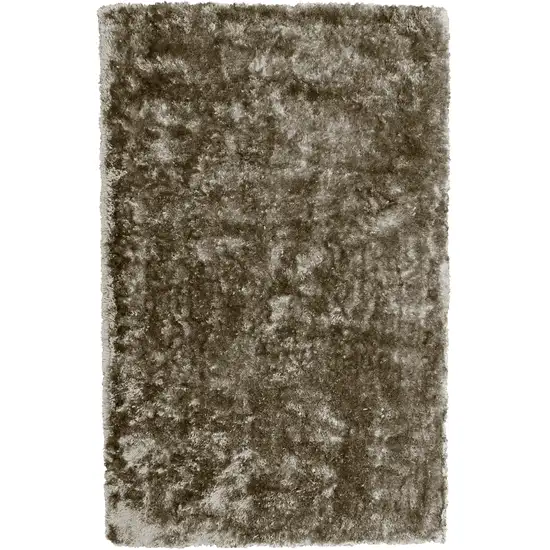 Gold Shag Hand Tufted Area Rug Photo 1