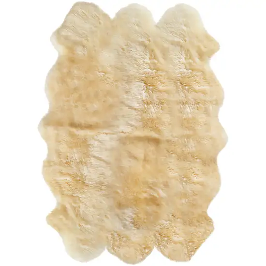 Gold Sheepskin Area Rug Photo 1