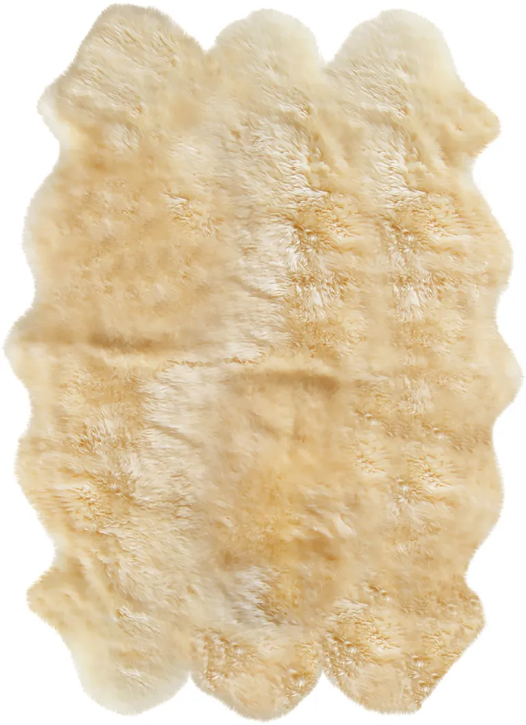 Gold Sheepskin Area Rug Photo 1