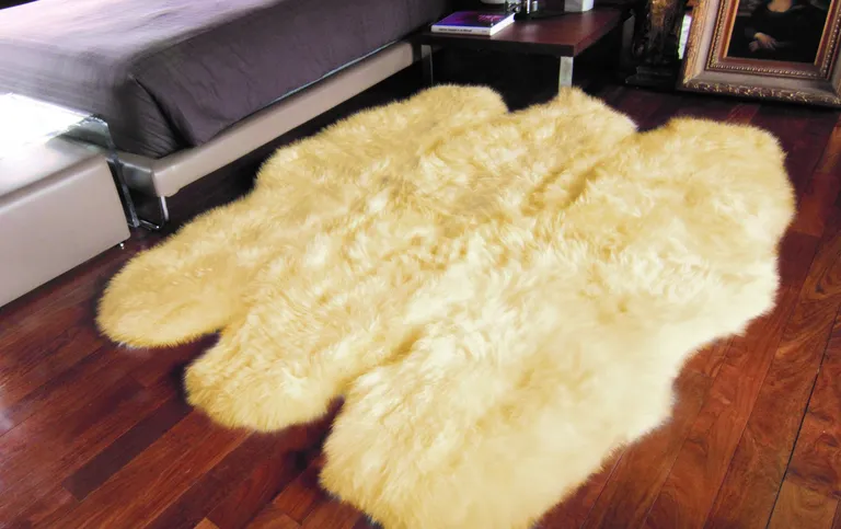 Gold Sheepskin Area Rug Photo 3