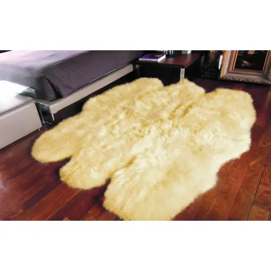 Gold Sheepskin Area Rug Photo 3