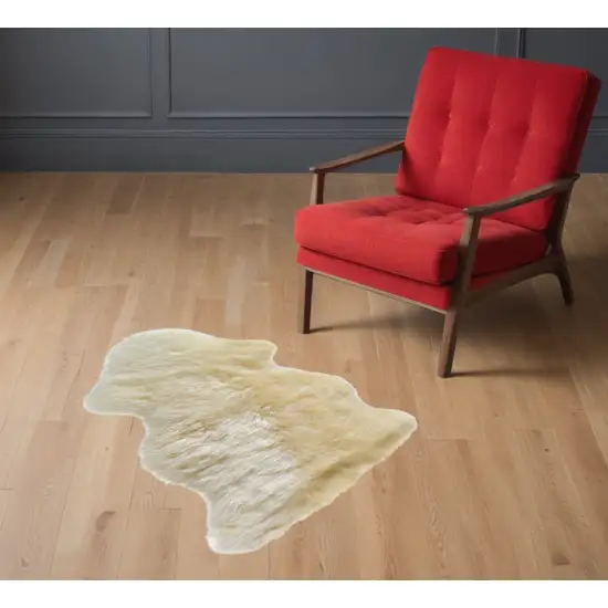 Gold Sheepskin Non Skid Area Rug Photo 1