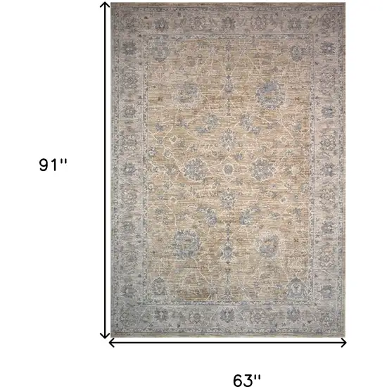 Gold Southwestern Power Loom Stain Resistant Area Rug Photo 3