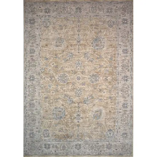 Gold Southwestern Power Loom Stain Resistant Area Rug Photo 1