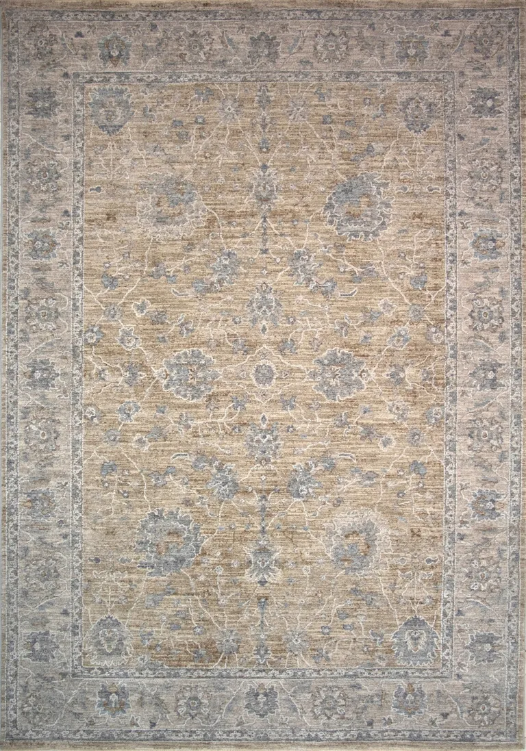 Gold Southwestern Power Loom Stain Resistant Area Rug Photo 1